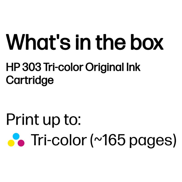 HP Cartucho de tinta 303 Multicolor (T6N01AE)