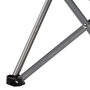 Aktive Silla plegable de camping con posavasos, azul y blanco a rayas