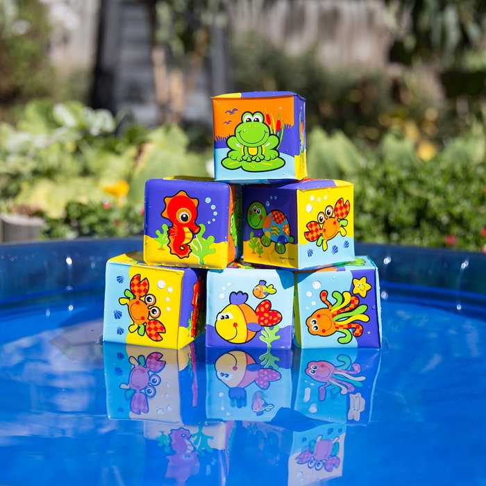Playgro Bloques Blandos de Baño 6 Unidades - Animales - +6 Meses