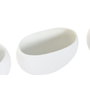 DKD Home Decor Set de 5 Maceteros de Aluminio Blanco