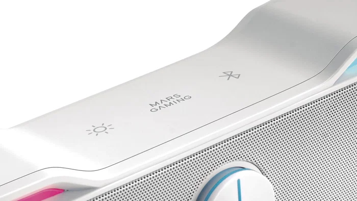 Mars Gaming Barra de Sonido MSBX Bluetooth 5.0, 10W, RGB Dinámico, USB, Conectividad Jack 3.5mm, Color Blanco, para Gaming, PC, TV, Consola