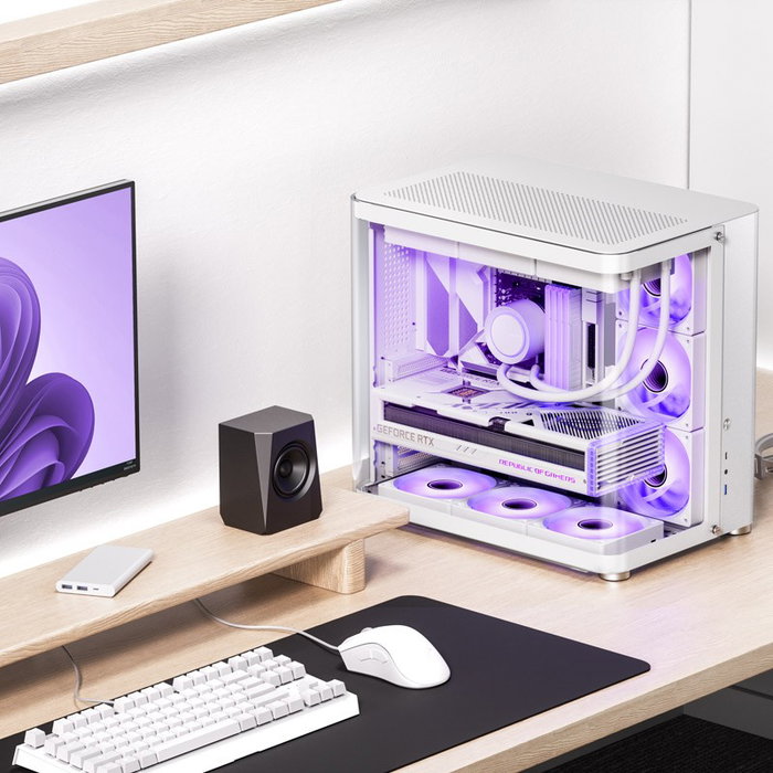 Jonsbo TK-2 2.0 Midi-Tower con vidrio templado, blanco