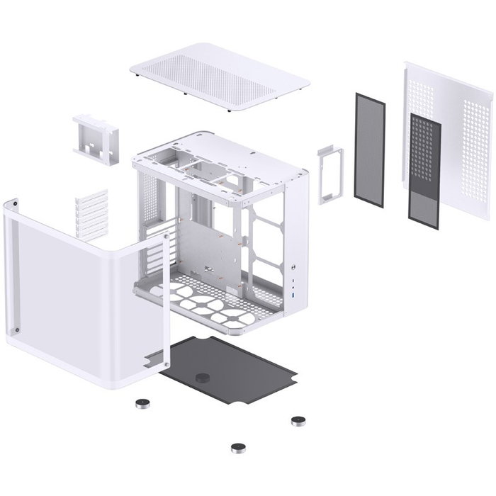 Jonsbo TK-2 2.0 Midi-Tower con vidrio templado, blanco