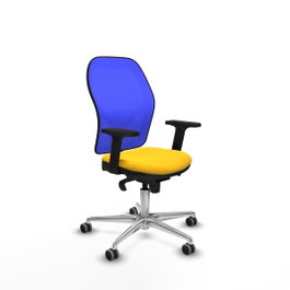 PIQUERAS Y CRESPO Silla de oficina Jorquera, Sincro, Amarillo y Azul