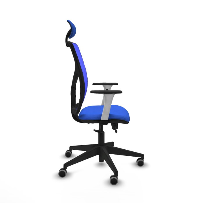 PIQUERAS Y CRESPO Silla de oficina Motilla Azul con mecanismo Sincro/Traslack