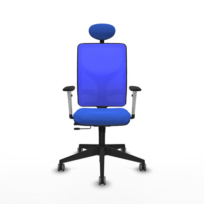PIQUERAS Y CRESPO Silla de oficina Motilla Azul con mecanismo Sincro/Traslack
