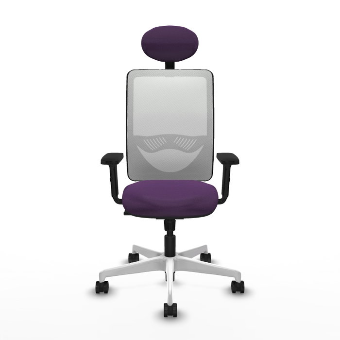 PIQUERAS Y CRESPO Silla de oficina Zulema con mecanismo Sincro, morado y blanco PIQUERAS Y CRESPO Silla de oficina Zulema con mecanismo Sincro, morado y blanco