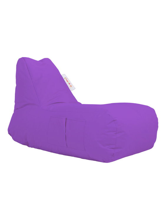 Atelier Del Sofa Trendy Comfort Pouf para Jardín Morado, Saco de Comodidad para Exterior, 105x65x75 cm, 200 kg Capacidad