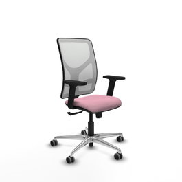 PIQUERAS Y CRESPO Silla de oficina Motilla Rosa y Blanco