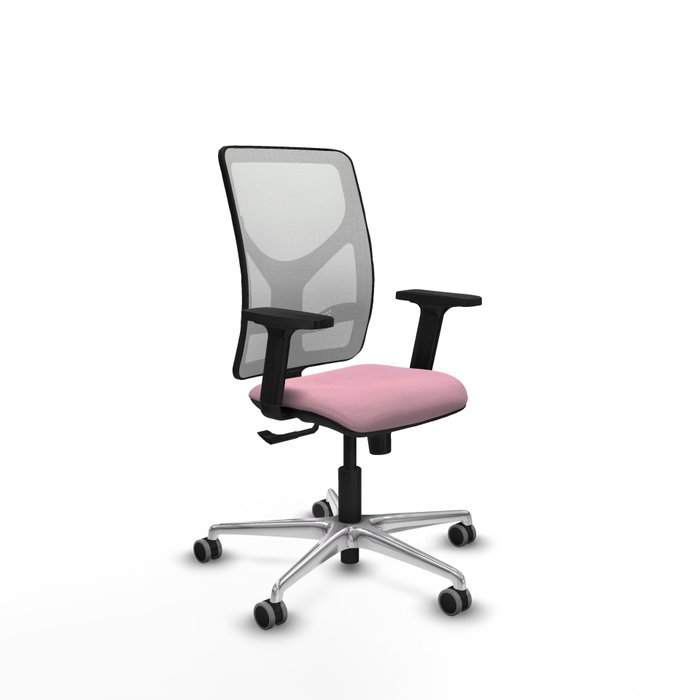 PIQUERAS Y CRESPO Silla de oficina Motilla Rosa y Blanco PIQUERAS Y CRESPO Silla de oficina Motilla Rosa y Blanco