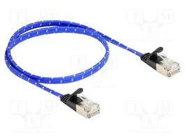 DeLOCK Cable de red plano Cat.6A U/FTP 0,5 m Azul