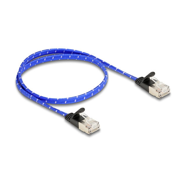 DeLOCK Cable de red plano RJ45 Cat.6A U/FTP 0,5 m azul DeLOCK Cable de red plano RJ45 Cat.6A U/FTP 0,5 m azul