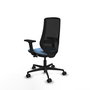 PIQUERAS Y CRESPO Silla de oficina Mardos Azul cielo/Negro con mecanismo Sincro/Traslack y brazos 2D