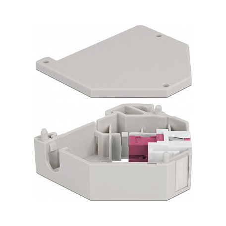 DeLOCK Adaptador de carril DIN con Keystone SC Simplex hembra a SC Simplex hembra violeta