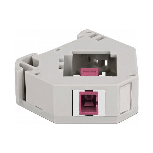 DeLOCK Adaptador de carril DIN con Keystone SC Simplex hembra a SC Simplex hembra violeta