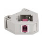 DeLOCK Adaptador de carril DIN con Keystone SC Simplex hembra a SC Simplex hembra violeta