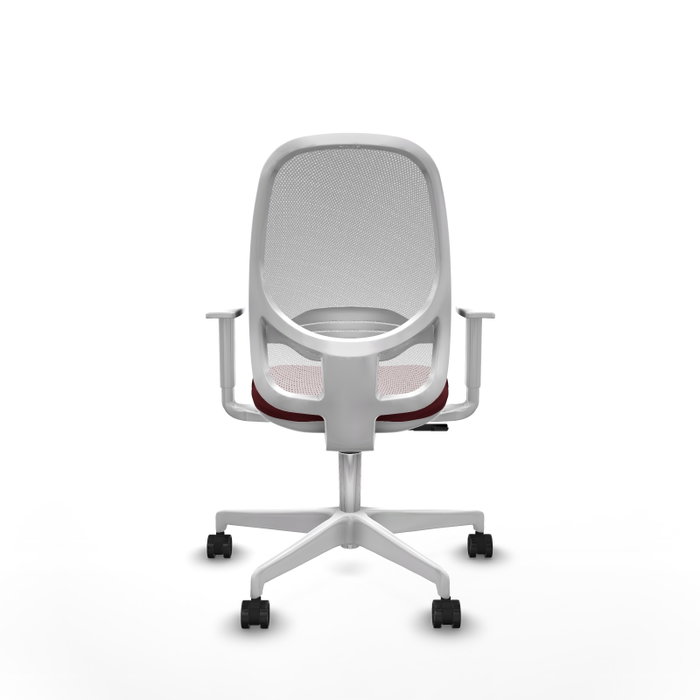PIQUERAS Y CRESPO Silla de oficina Cilanco con mecanismo Sincro, Granate y Blanco
