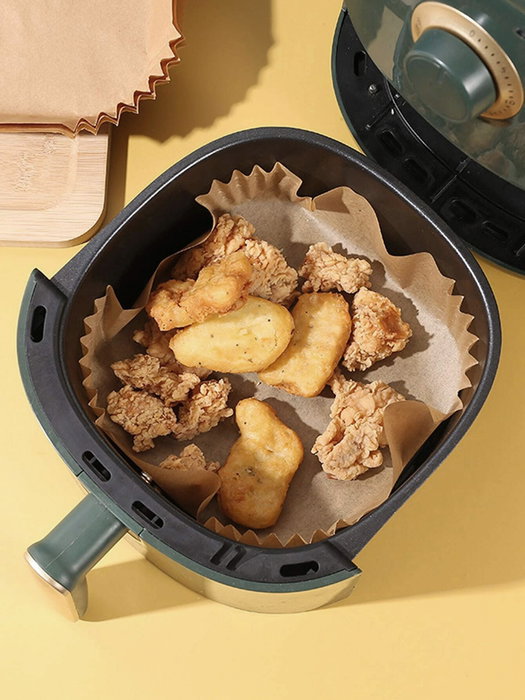 Inde Set 35 Bases Papel Airfryer Cuadradas 20 cm (24 Unidades)