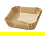 Inde Set 35 Bases Papel Airfryer Cuadradas 20 cm (24 Unidades)