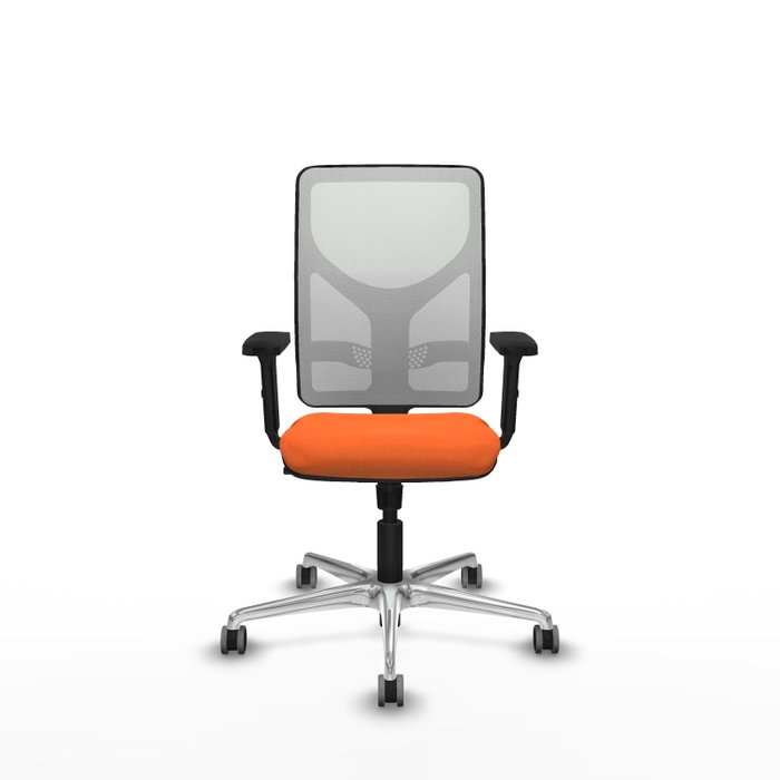 PIQUERAS Y CRESPO Silla de oficina Motilla con mecanismo Sincro, Tela Naranja y Malla Blanca PIQUERAS Y CRESPO Silla de oficina Motilla con mecanismo Sincro, Tela Naranja y Malla Blanca