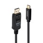 Lindy 43501 Adaptador USB Tipo C a DisplayPort 2 m Negro