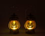 Pack de 2 Farolillos Calabaza 16x7,5 cm con Luz para Decoración de Halloween