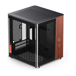 Jonsbo TK-0 Mini-Tower Mini-ITX con Vidrio Templado y Madera - negro