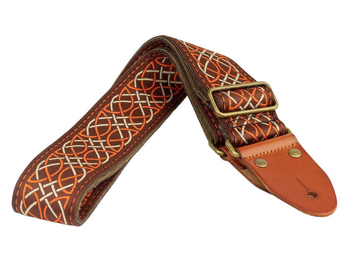Correa Gaucho Auténtico Deluxe Tradicional para Guitarra 50 mm Hebilla Latón Br/Or
