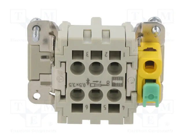 HARTING Han® ES Hembra 6B PE-CC Plantilla de contacto