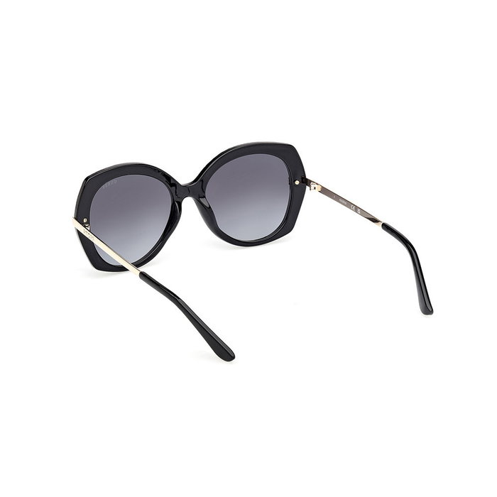 GUESS GU00215 01B Gafas de Sol para Mujer - Lente Redonda 55 mm, Puente 18 mm, Varillas 140 mm