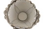 DKD Home Decor Portavelas Metal Flor Envejecido Blanco y Dorado
