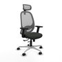 PIQUERAS Y CRESPO Silla de oficina Cilanco con mecanismo Sincro/Traslack, Negro y Gris