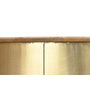 DKD Home Decor Mesa de Centro Mango y Latón 90x90x45cm Dorado