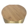 DKD Home Decor Mesa de Centro Mango y Latón 90x90x45cm Dorado