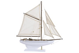 DKD Home Decor Barco de Madera Blanco 39x6,5x41 cm