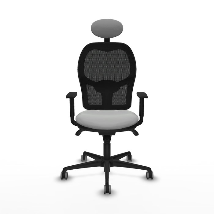 PIQUERAS Y CRESPO Silla de oficina Jorquera con mecanismo Sincro, Gris claro y Negro