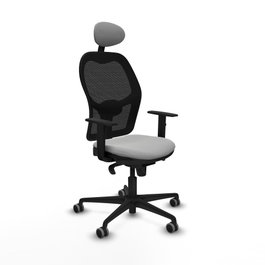 PIQUERAS Y CRESPO Silla de oficina Jorquera con mecanismo Sincro, Gris claro y Negro