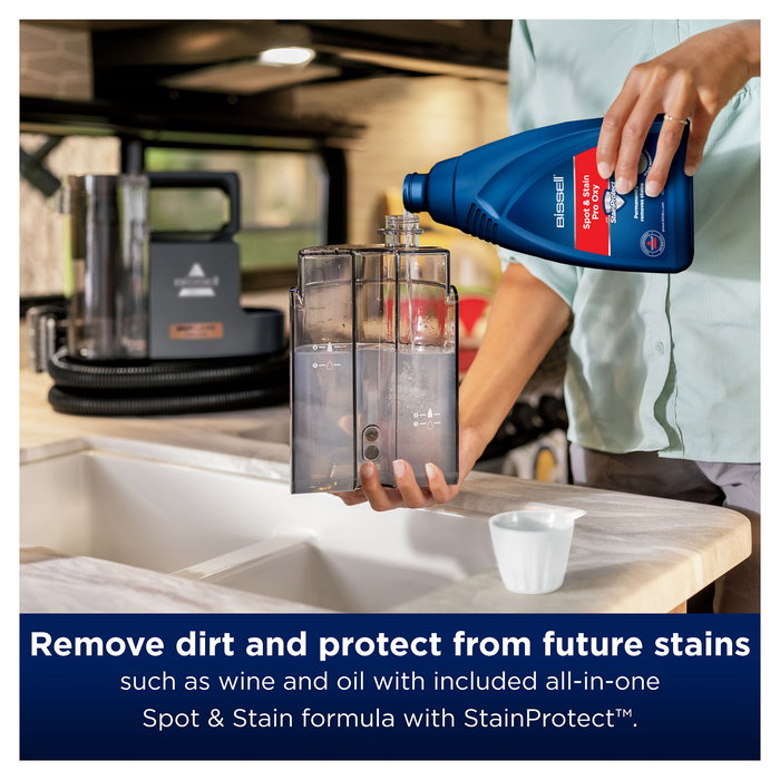 Bissell SpotClean Cordless 3681N Limpiador de tapicería a mano portátil sin cable, 25 m2/h, 0.9L, negro