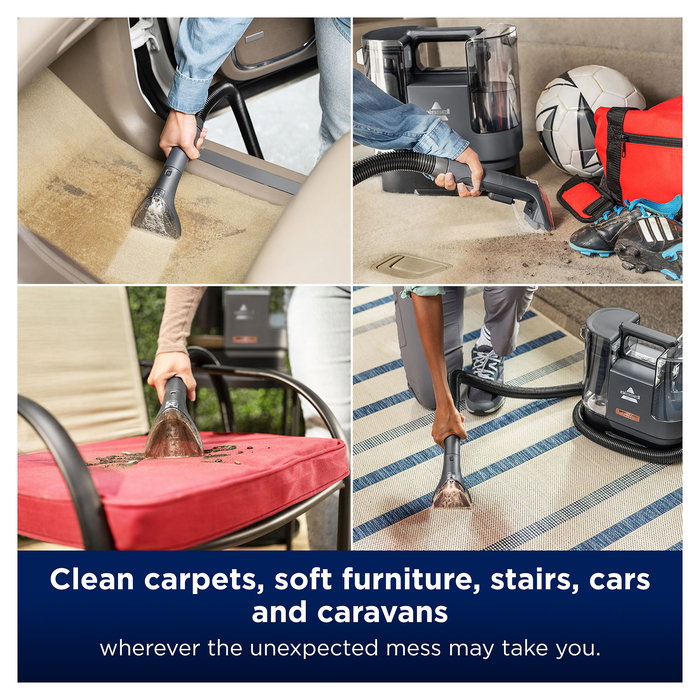 Bissell SpotClean Cordless 3681N Limpiador de tapicería a mano portátil sin cable, 25 m2/h, 0.9L, negro