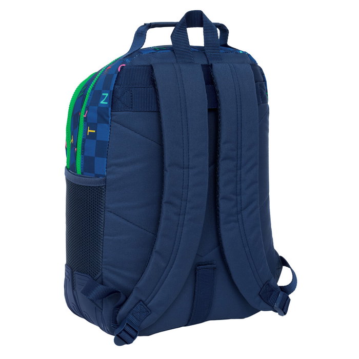 Safta Mochila Benetton Damero 20L Adaptable a Carro