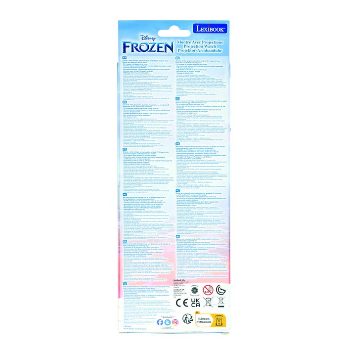 Lexibook Reloj Digital Proyector Disney Frozen Dmw050Fz Con Mensajes Codificados Para Niños