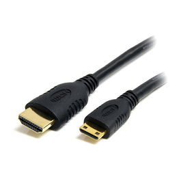 StarTech Cable HDMI de Alta Velocidad con Ethernet 0.5m, HDMI a HDMI Mini (M/M) para Transmision de Video y Audio