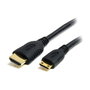 StarTech Cable Mini HDMI a HDMI de Alta Velocidad con Ethernet 0,5 m Negro