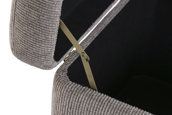 DKD Home Decor Set de 2 Reposapiés con Almacenaje Interior, Marrón