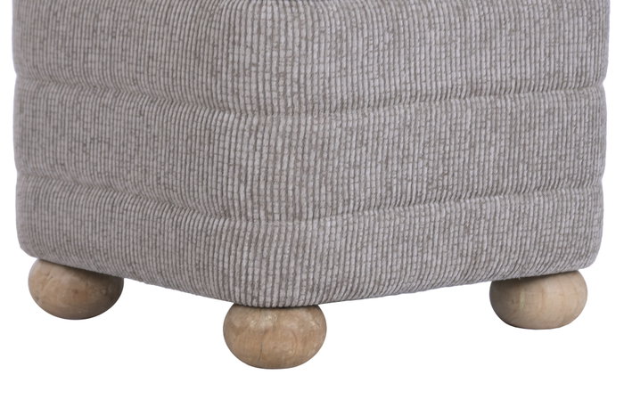 DKD Home Decor Set de 2 Reposapiés con Almacenaje Interior, Marrón