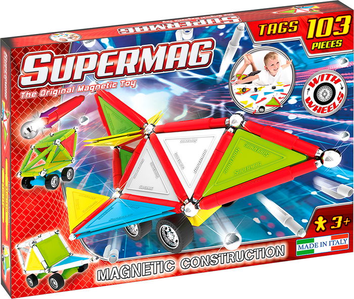 Supermag Juego de Construcción Magnética con 103 Piezas