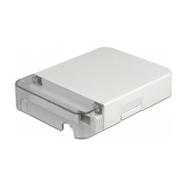 DeLOCK 86844 Caja de conexión de fibra óptica para montaje en pared, Blanco
