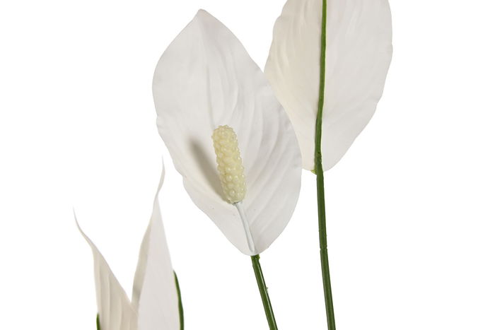 DKD Home Decor Planta Spathe Lirio Verde Blanco 40 x 75 x 40 cm (2 Unidades)