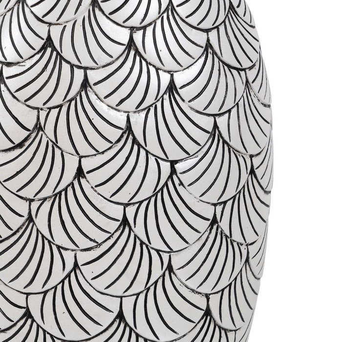 Jarrón Negro-Blanco Poliresina 23,50 X 13,50 X 60 cm