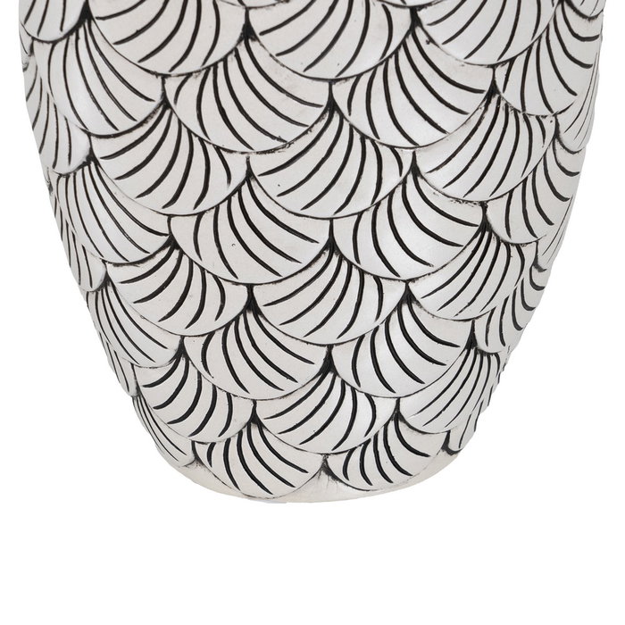 Jarrón Negro-Blanco Poliresina 23,50 X 13,50 X 60 cm